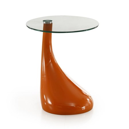 MANHATTAN COMFORT Lava Accent Table in Orange ET003-OR